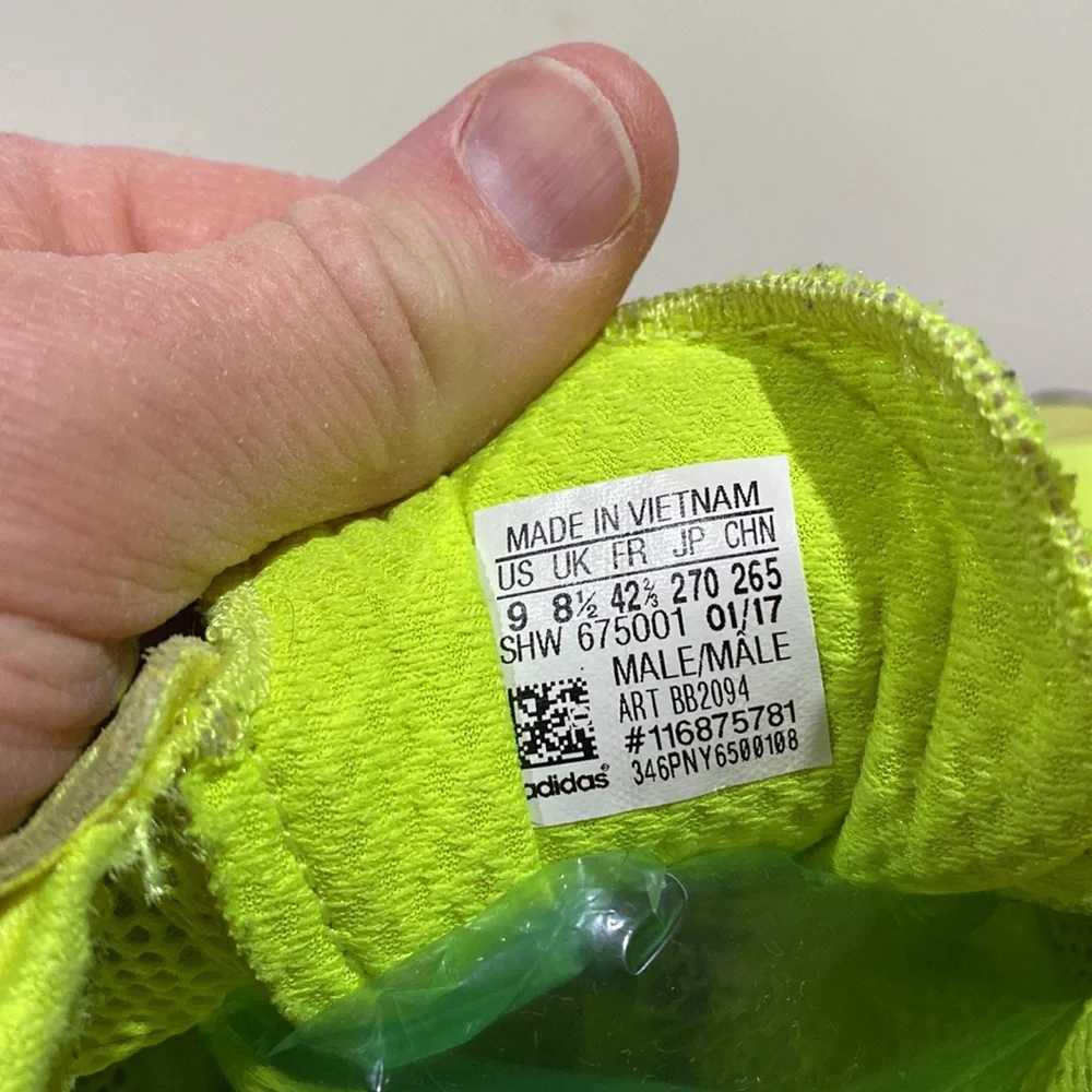 Adidas Iniki UltraBoost Solar Yellow Sneakers Size 9